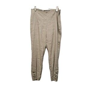 J.Jill Love Linen Stretch Women’s Size XS Beige Cropped Linen Pants